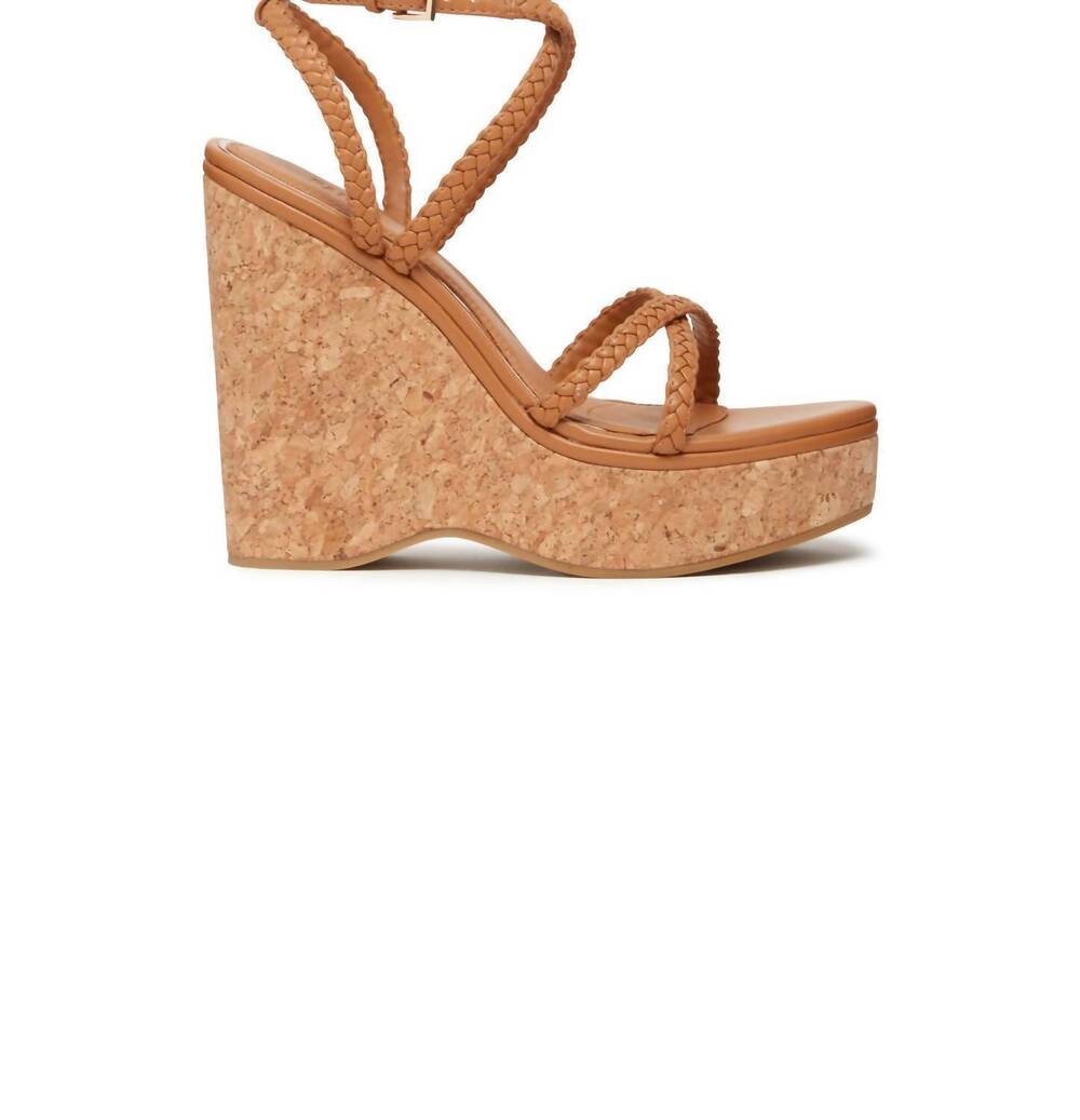 NEW PAIGE women's hazel wedge sandals in tan
